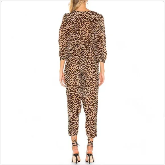 Mes Demoiselles Slash Panther Leopard Print Animal Voile Jumpsuit French 36 US 4 - Picture 3 of 9